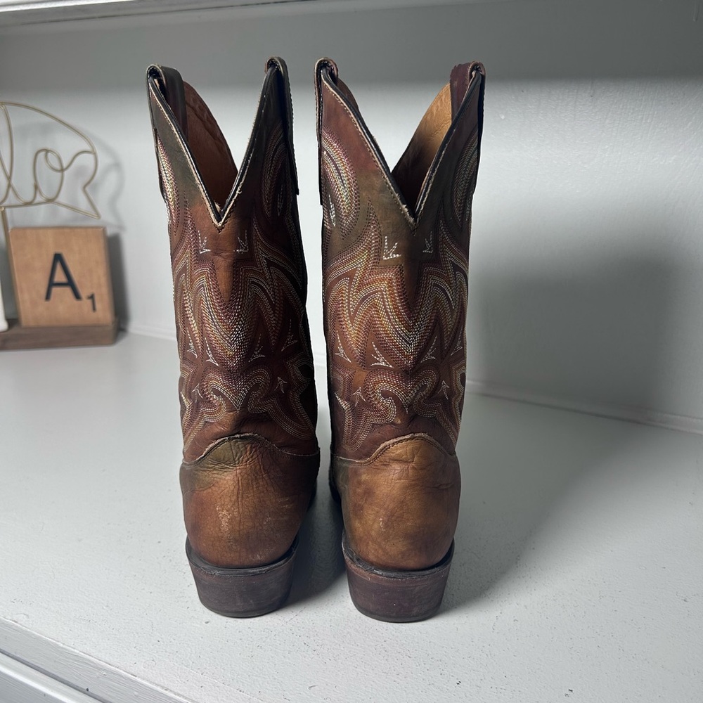 **SOLD**Rocky Women’s Western Cowboy Boots 8.5M Brown Leather Handmade - Picture 5 of 8